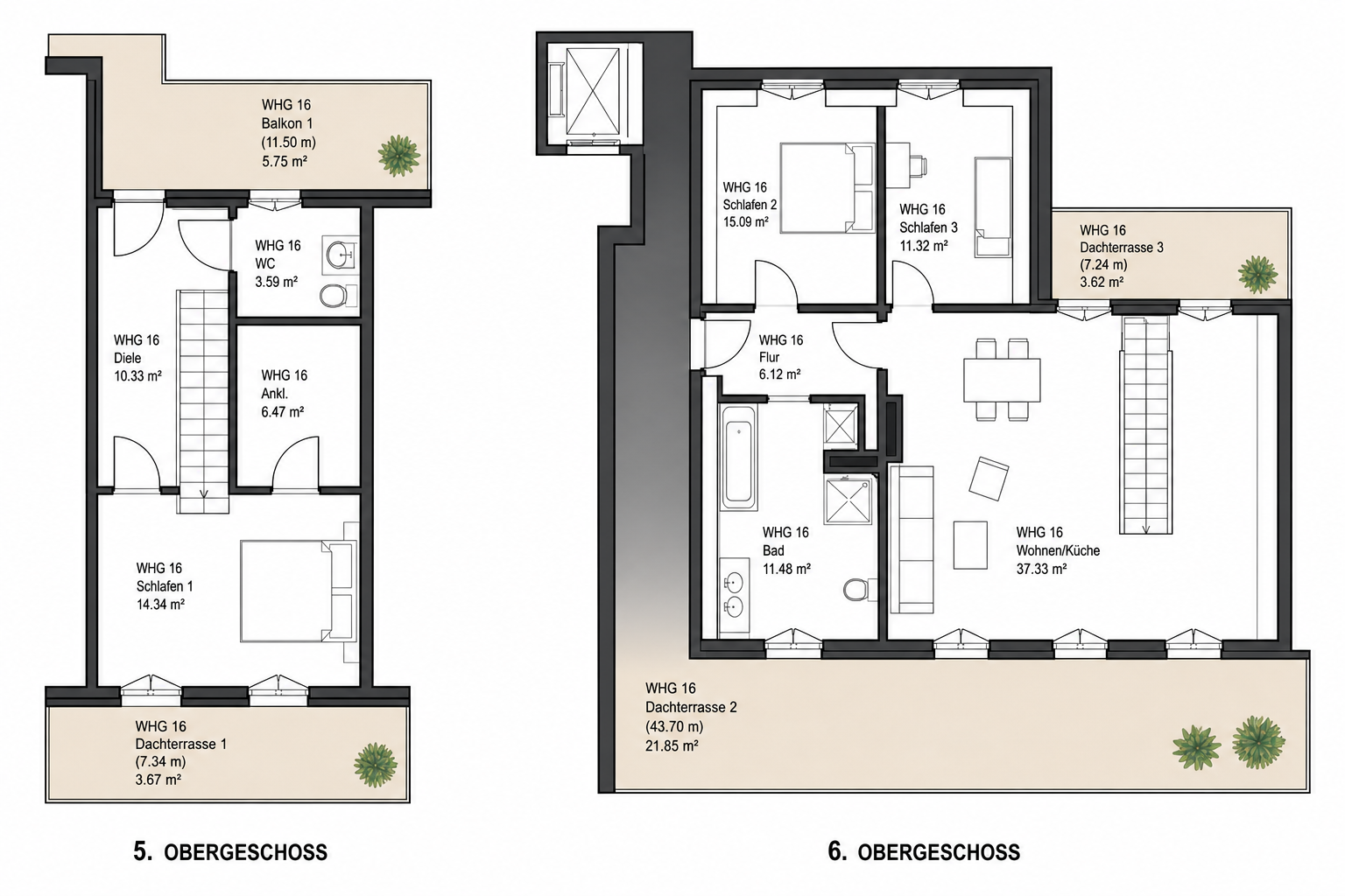 Floor plan — 4th and 5th floor